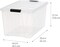 IRIS USA 72 Qt Stackable Plastic Storage Bins with Lids, 6 Pack, Latches, Durable Nestable Containers, Secure Pull Handle - Clear